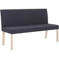 vidaXL Banc 139,5 cm Gris foncé Polyester