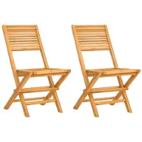 vidaXL Chaises de jardin 2 pcs. Pliable 47x62x90 cm bois massif teck