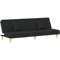 vidaXL Canapé-lit noir tissu