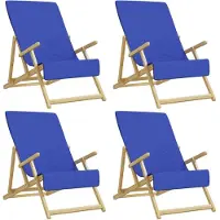 vidaXL Serviettes de plage 4 pcs bleu royal 60x135 cm tissu 400 GSM