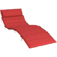 vidaXL Coussin de chaise longue rouge 180x60x4 cm tissu oxford