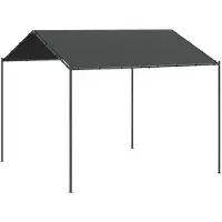 vidaXL Tente à auvent anthracite 3x3 m acier et tissu