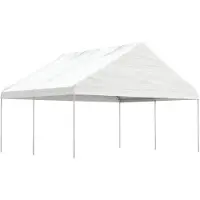 vidaXL Pavillon avec toit Blanc 4,46x5,88x3,75 m Polyéthylène