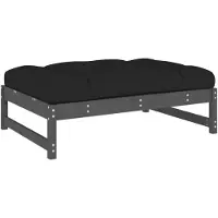 vidaXL Tabouret de jardin Gris 120x80 cm Pin massif