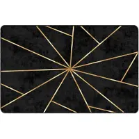 vidaXL Tapis lavable noir et doré 190x300 cm antidérapant
