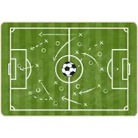 vidaXL Tapis enfant 160x230cm terrain de football antidérapant lavable