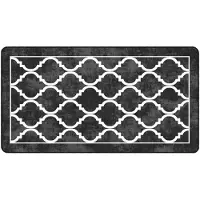 vidaXL Tapis lavable noir et blanc 80x150 cm antidérapant