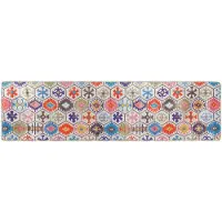 vidaXL Tapis lavable multicolore 80x300 cm antidérapant