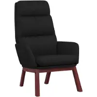 vidaXL Fauteuil relax noir tissu