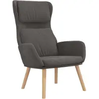 vidaXL Fauteuil relax gris foncé velours