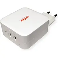 Roline Chargeur USB 100W 2x C PD GaN (100 W, 1 portion), Chargeur USB, Blanc