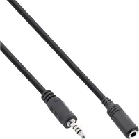 InLine Câble jack adaptateur 4 broches. 2,5mm prise - 4 broches. 3,5mm prise femelle
