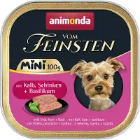 Animonda Vom Feinsten Vom Feinsten Mini with Veal, Ham, and Basil wet food for small breed dogs 24x100g