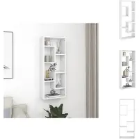 vidaXL Étagère murale Blanc 36x16x90 cm Bois d'ingénierie