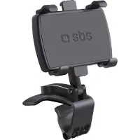 SBS Support voiture pivotant avec clip pour téléphones jusqu'à 7 pouces, Support pour smartphone, Noir