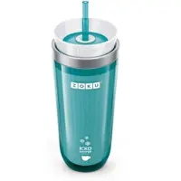 Zoku Verre à café glacé ZOKU avec Paille Teal 325 ml