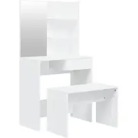 vidaXL Ensemble de coiffeuse blanc 74,5x40x141 cm