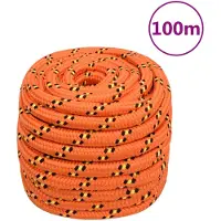vidaXL Corde de bateau Orange 20 mm 100 m Polypropylène