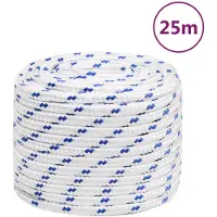 vidaXL Corde de bateau Blanc 16 mm 25 m Polypropylène