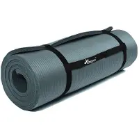Tresko Tapis de Yoga Tapis de gymnastique Pilates 185x60x1,0cm Bleu Pétrole