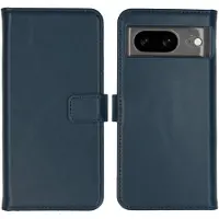 Selencia Étui portefeuille en cuir véritable Google Pixel 8 - Bleu