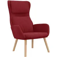 vidaXL Fauteuil relax vin rouge velours