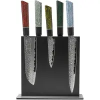 Eden kitchen knives Eden Elements 2001-S03, set de couteaux 6 pièces avec bloc à couteaux magnétique inclus