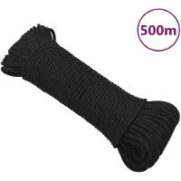 vidaXL Corde de bateau Noir complet 4 mm 500 m polypropylène