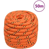 vidaXL Corde de bateau Orange 20 mm 50 m Polypropylène