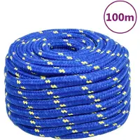 vidaXL Corde de bateau Bleu 20 mm 100 m Polypropylène