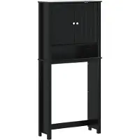 vidaXL Armoire pour machine à laver BERG noir 76x27x164,5 cm bois massif