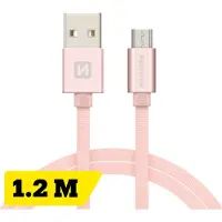 Swissten Câble de données textile USB / Micro-USB 1.2 M (1.20 m)