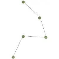 Kdln Azou Applique Murale Green Onyx | 5 Lights
