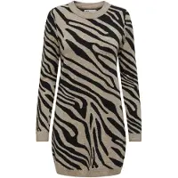ONLY Robes en maille 'JENNI' marron / noir