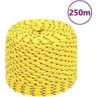 vidaXL Corde de bateau Jaune 8 mm 250 m Polypropylène
