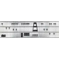Raaco Jeu de crochets à outils avec plaques perforées Panneau mural à outils x 3 + 44clips
