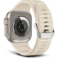 Decoded Ultra Traction - Bracelet en silicone pour Apple Watch (Silicone, Silicone liquide), Sangles de montre, Blanc