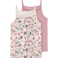 Name it Maillot de corps 'Nostagia Flower' beige / opal / kaki / rose ancienne