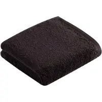 Vossen Serviette de Toilette Vossen Vegan Life Anthracite (50 x 100 cm) (Set de 3)