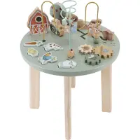 Little Dutch 7141 Table d'activités/de jeu en bois - Little Farm vert