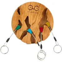 YY VERTICAL Circle Keychain Doré