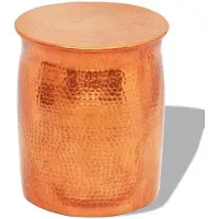 vidaXL Table basse/tabouret martelé en aluminium Couleur laiton/cuivre