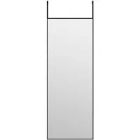 vidaXL Miroir de porte noir 30x80 cm verre et aluminium