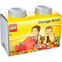 LEGO Boîte de Rangement Lego Brick 2 Gris