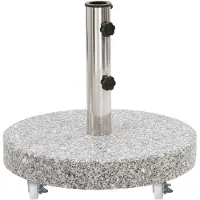 vidaXL Pied de parasol Granit 30 kg Rond Gris