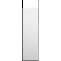 vidaXL Miroir de porte noir 30x100 cm verre et aluminium