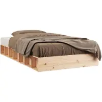 vidaXL Lit en bois massif 90x190 cm