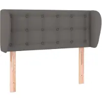 vidaXL Tête de lit avec oreilles Gris 103x23x78/88 cm Similicuir