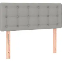 vidaXL Tête de lit gris clair 80x5x78/88 cm Tissu