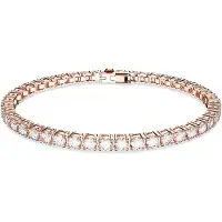 Swarovski Bracelet Matrix Tennis, Taille Ronde, Bleu, Métal Rhodié